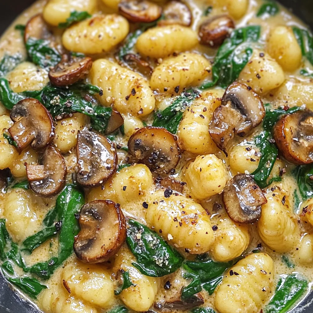 Creamy Spinach and Mushroom Gnocchi (One-Pan, 20 Minutes)