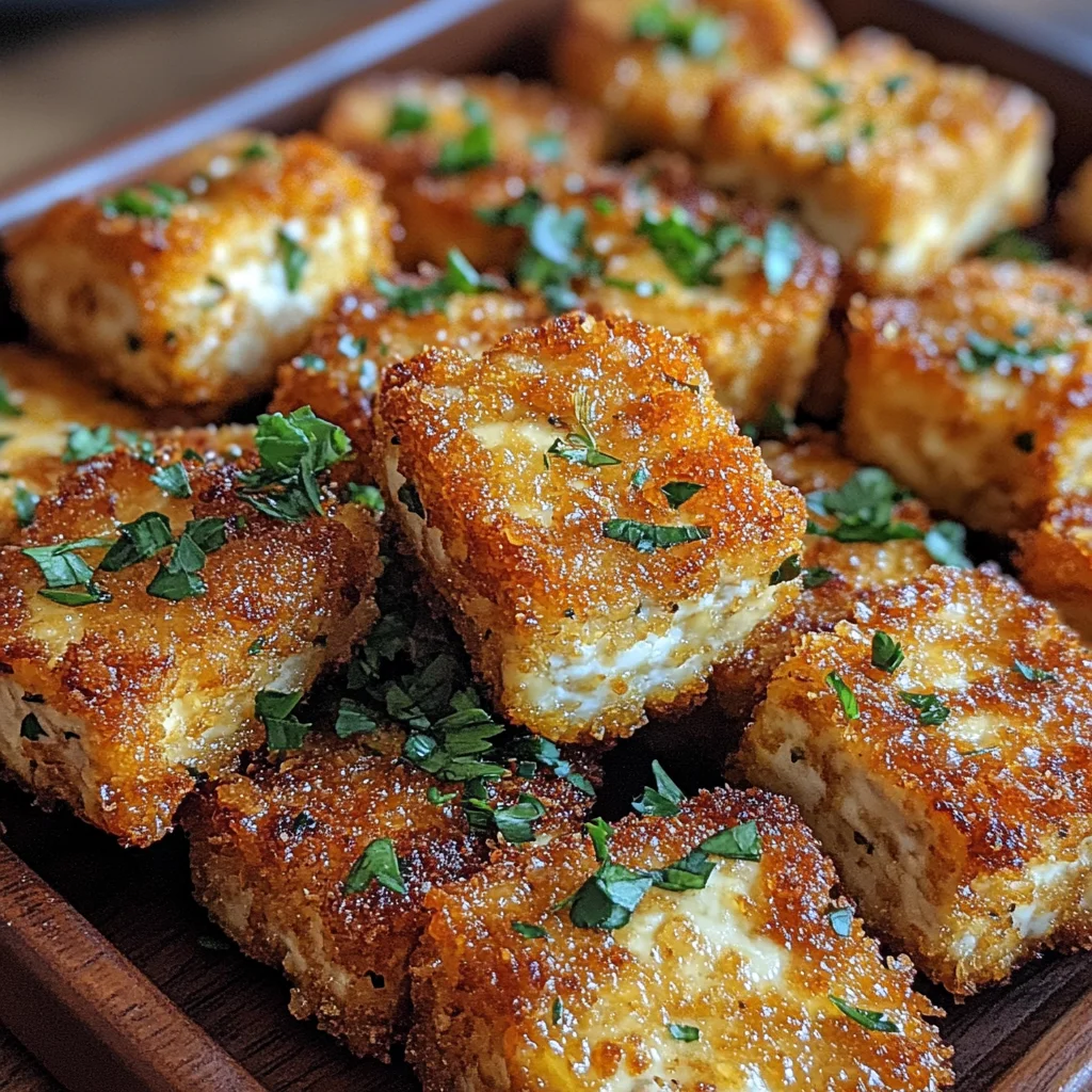 Crispy Garlic Herb Tofu Nuggets