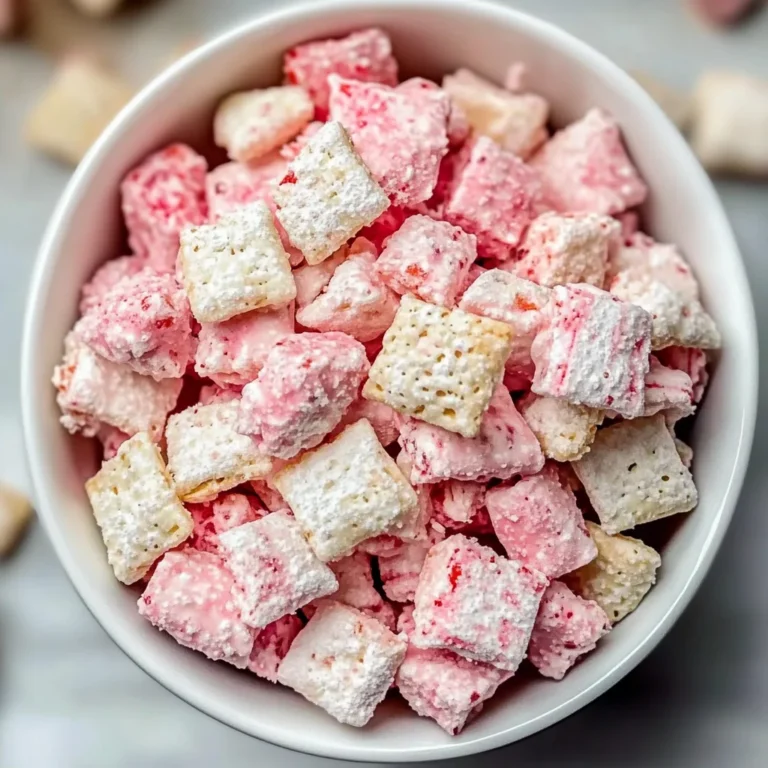 Easy Strawberry Shortcake Puppy Chow