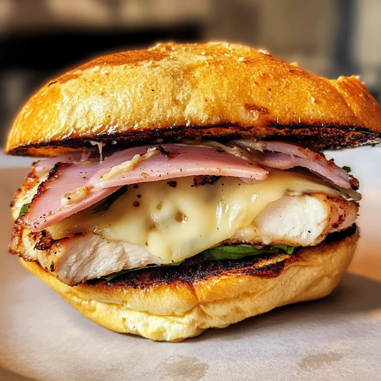 Grilled Chicken Cordon Bleu Sandwich