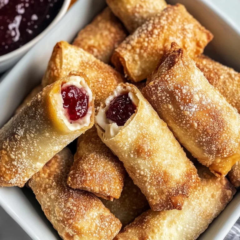 Homemade Air Fryer Cherry Cheesecake Egg Rolls