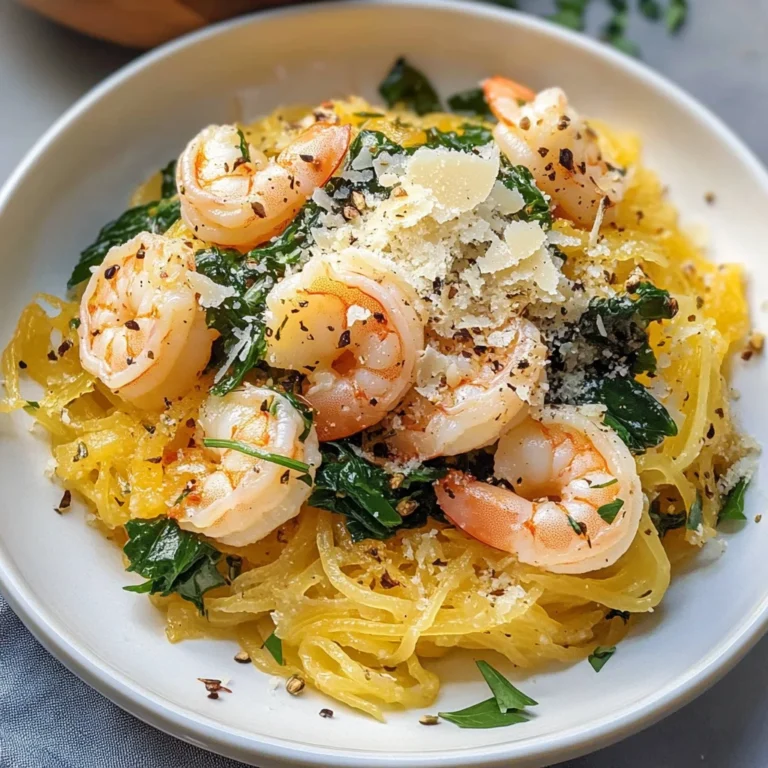 Quick Spaghetti Squash Shrimp Scampi Recipe