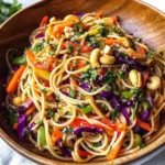 Rainbow Noodles with Tangy Asian Dressing