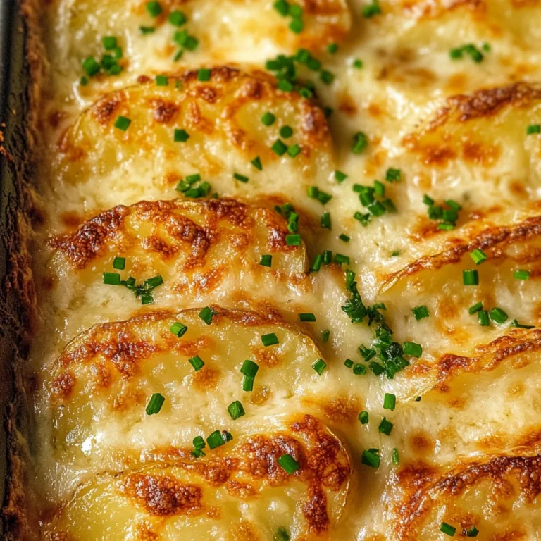 Roasted Garlic Potatoes au Gratin