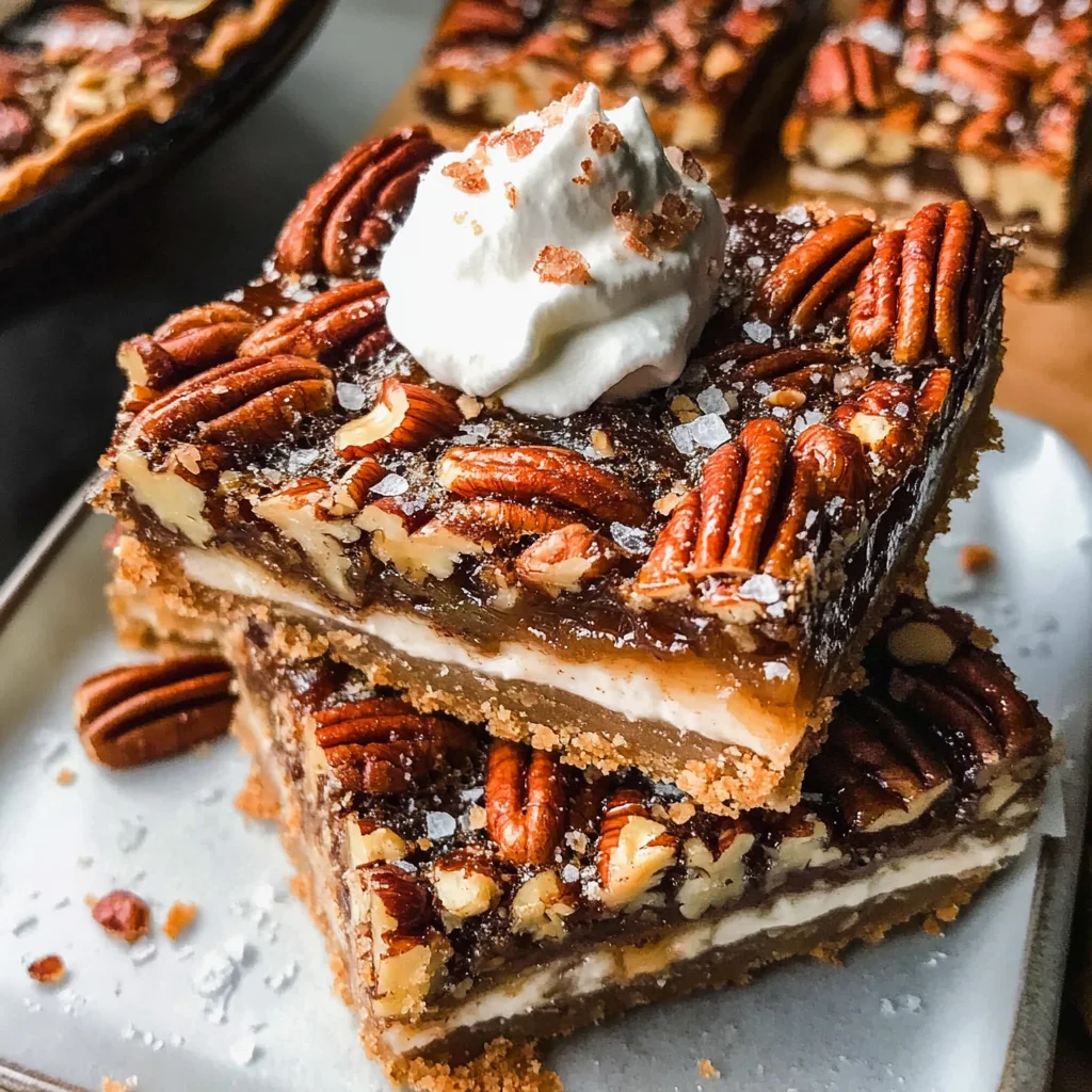 Salted Maple Pecan Pie Bars