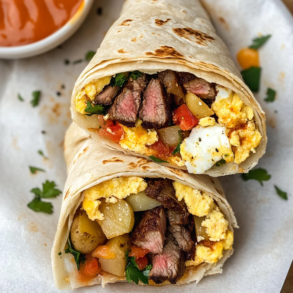 Steak and Egg Breakfast Burrito