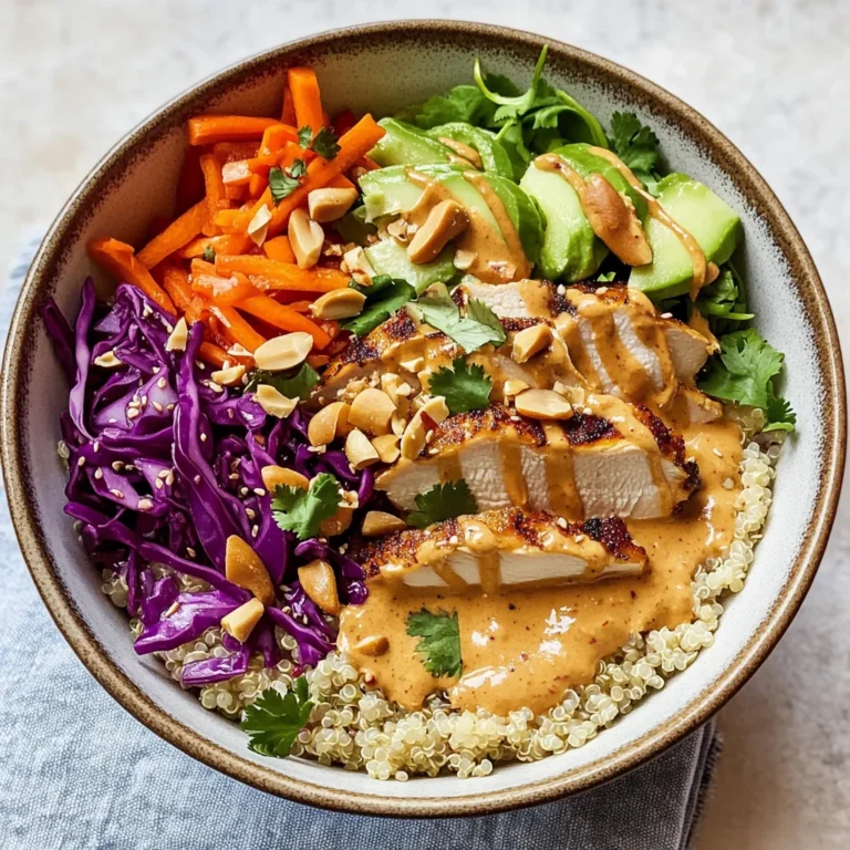 Thai Peanut Chicken Buddha Bowls Recipe