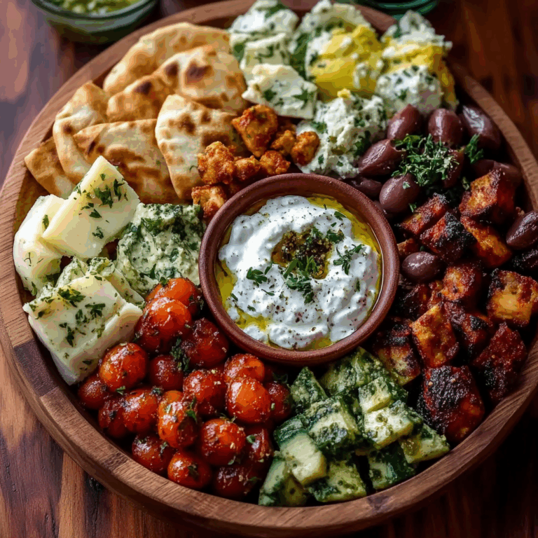 Mediterranean Mezze Tapas Platter – Easy Shareable Appetizer for Parties & Light Meals