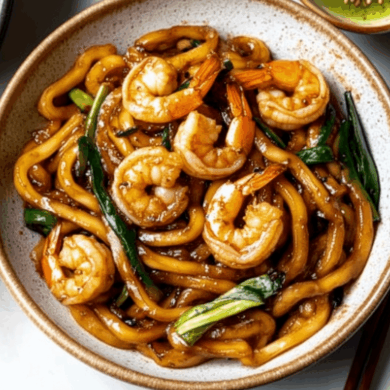 Yaki Udon with Shrimp