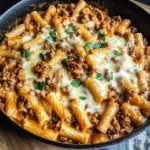 Cheesy Ground Beef Pasta Skillet