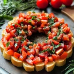 Christmas Bruschetta Wreath Recipe