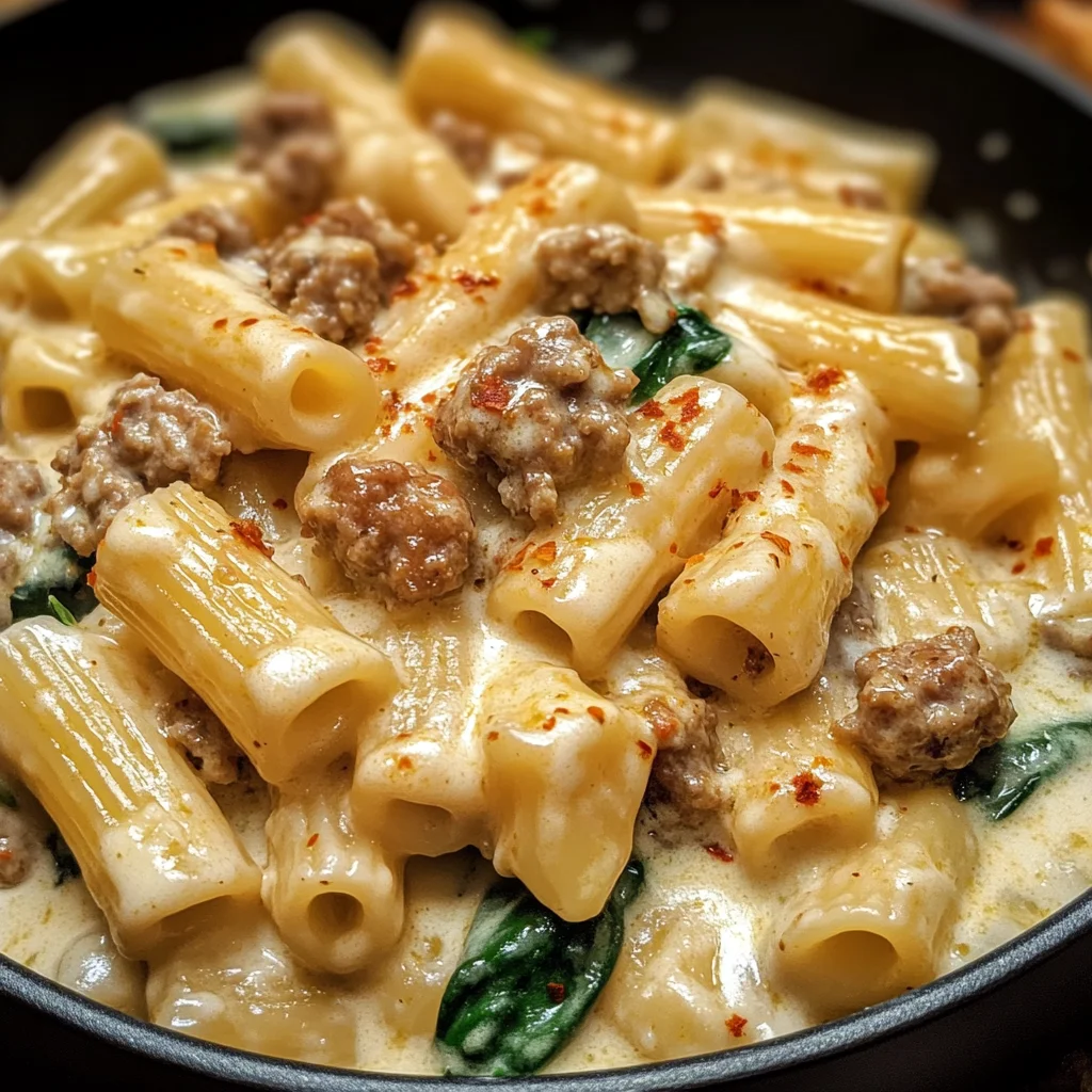 Creamy Sausage Rigatoni