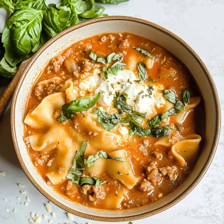 Easy Creamy Lasagna Soup
