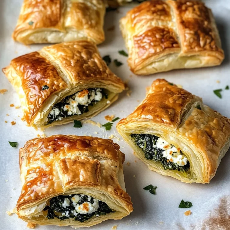 Flaky Spinach Feta Puff Pastry