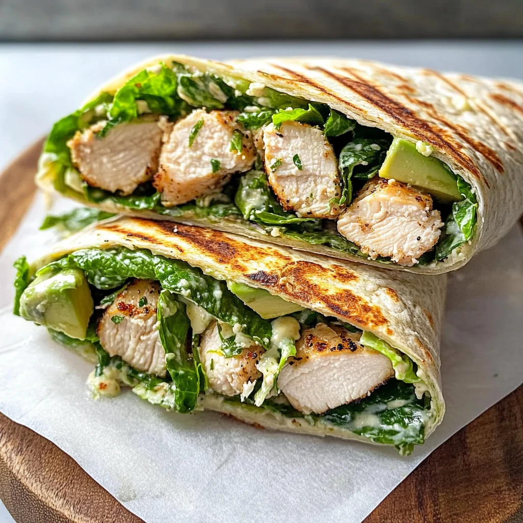 Grilled Chicken Caesar Salad Wraps