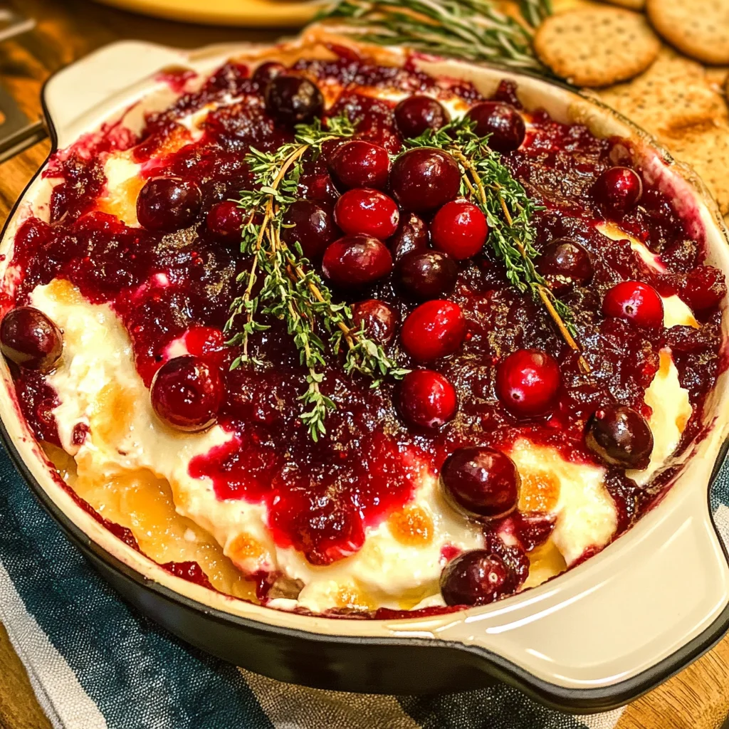 Irresistible Warm Cranberry-White Cheddar Holiday Dip