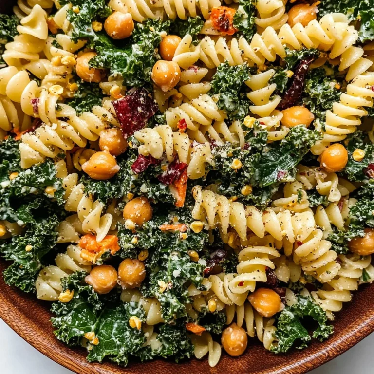 Kale Caesar Pasta Salad
