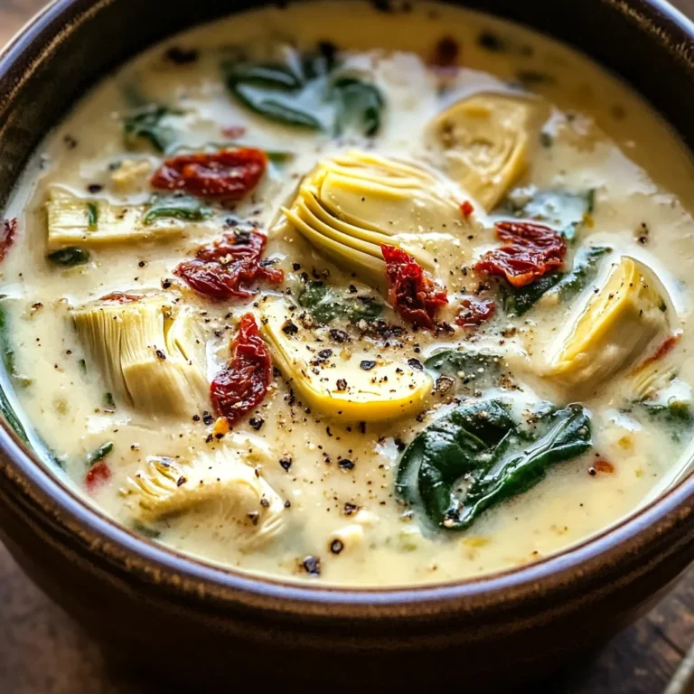 Lemony Tuscan Artichoke Soup