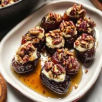 Mascarpone Stuffed Dates with Maple Drizzle