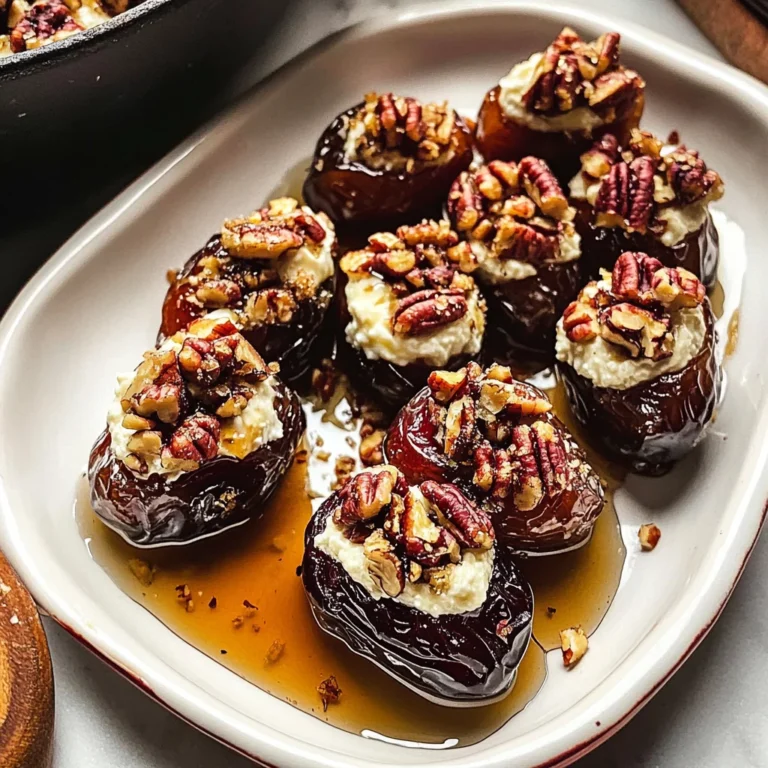 Mascarpone Stuffed Dates with Maple Drizzle