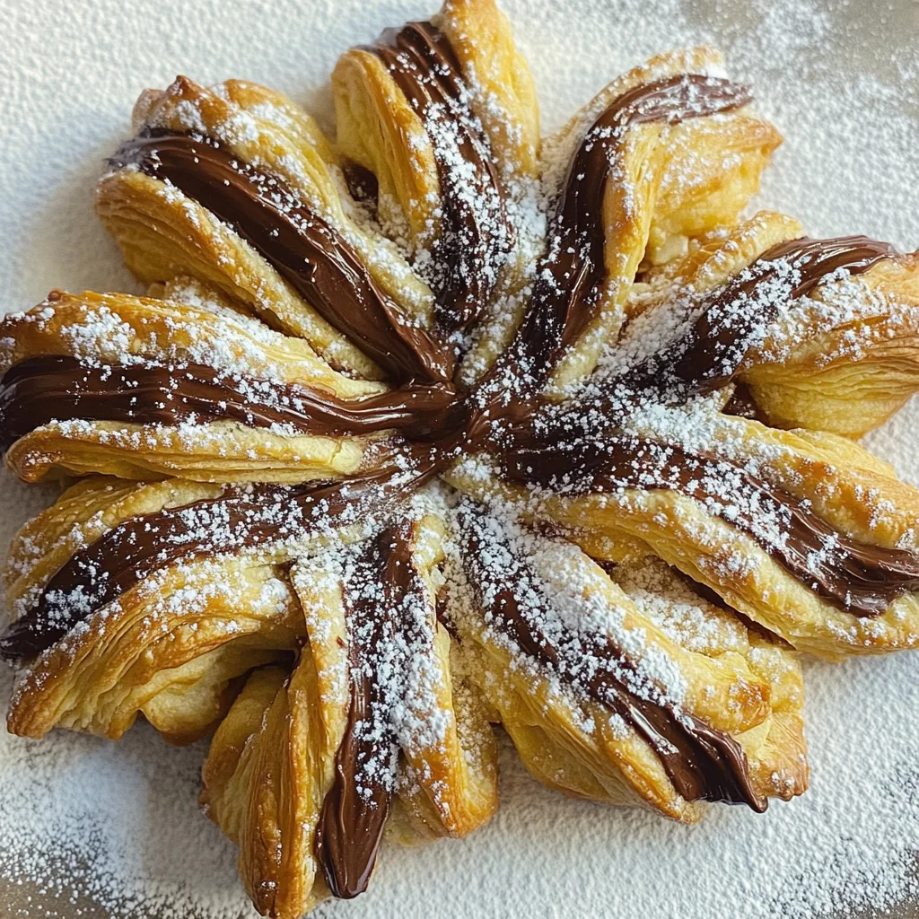 Nutella Puff Pastry Snowflake Recipe