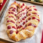 Raspberry-Cream Cheese Holiday Crescent Danish