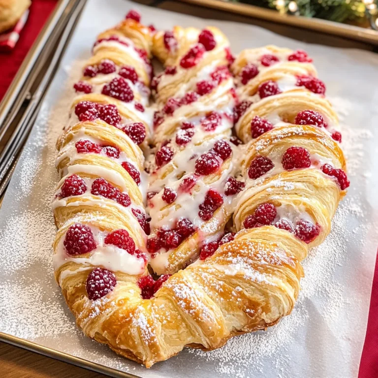 Raspberry-Cream Cheese Holiday Crescent Danish