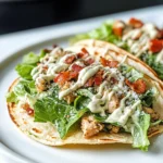 Smash Chicken Caesar Tacos
