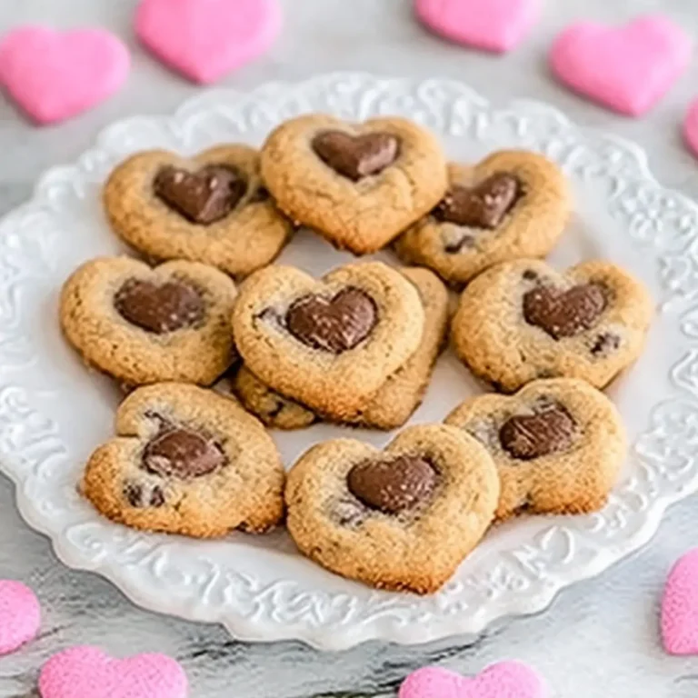 Heart Shaped Chocolate Chip Cookies