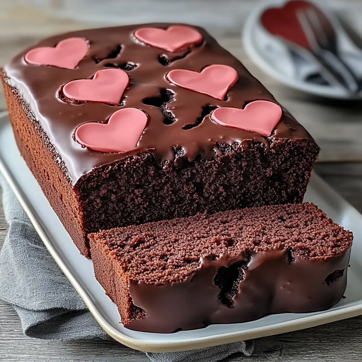 Hidden Heart Chocolate Loaf Cake