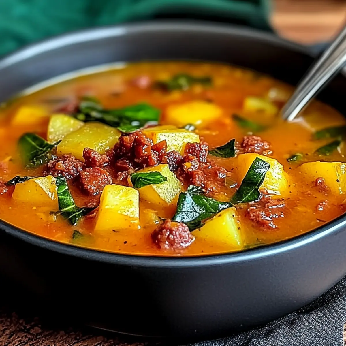 Spanish Potato Soup with Chorizo