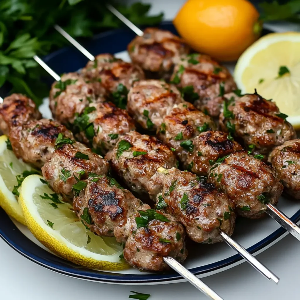 Grilled Ground Turkey Kofta Kebabs