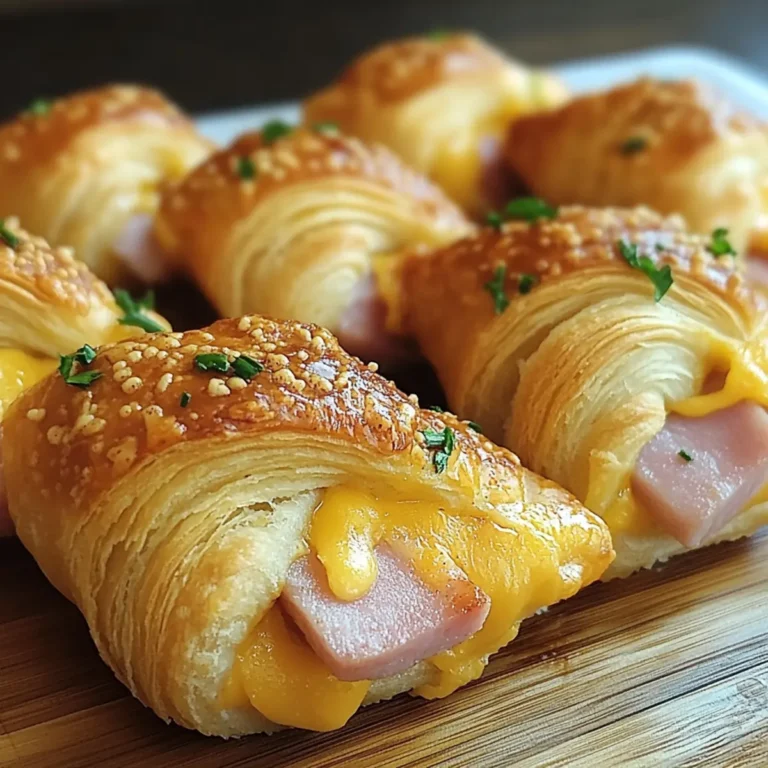 Ham Cheddar Crescent Roll-Ups