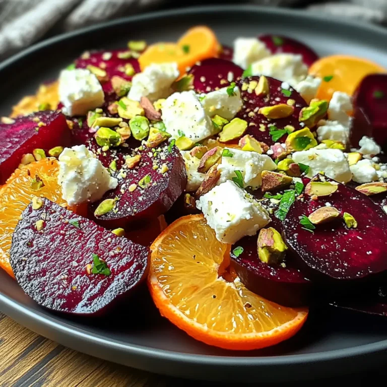 Vibrant Beet and Orange Salad with Creamy Feta and Crunchy Pistachios