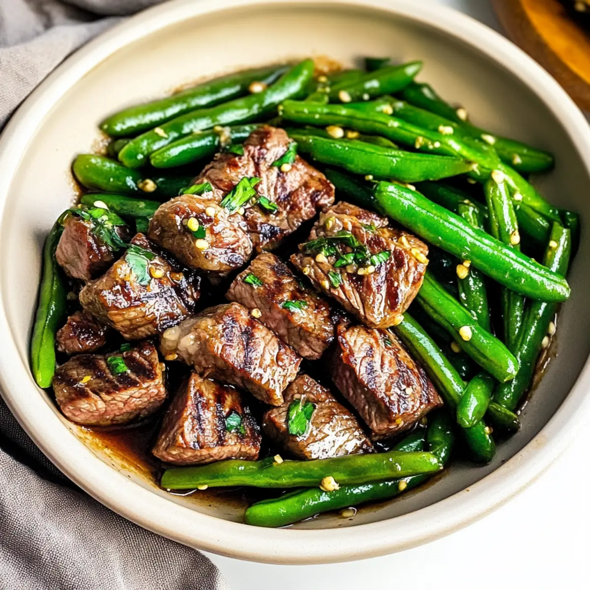 Garlic Butter Steak and Green Beans