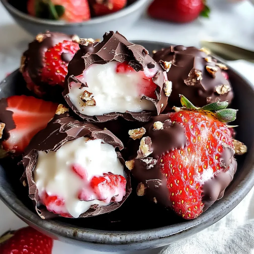 Chocolate Strawberry Yogurt Clusters
