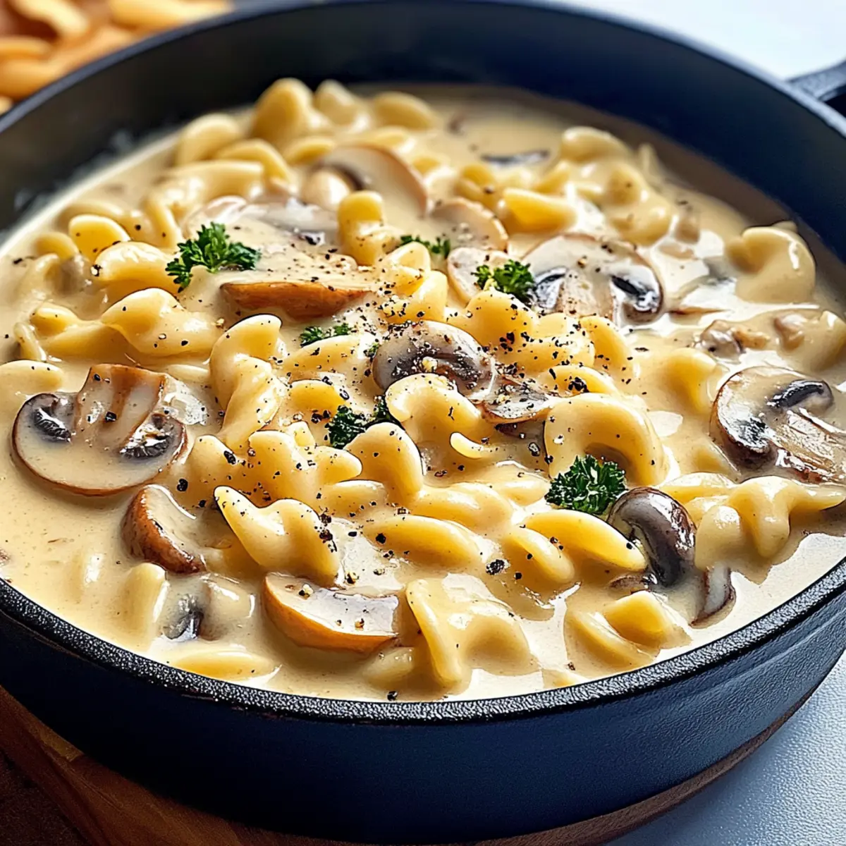 Creamy Mushroom Pasta Soup
