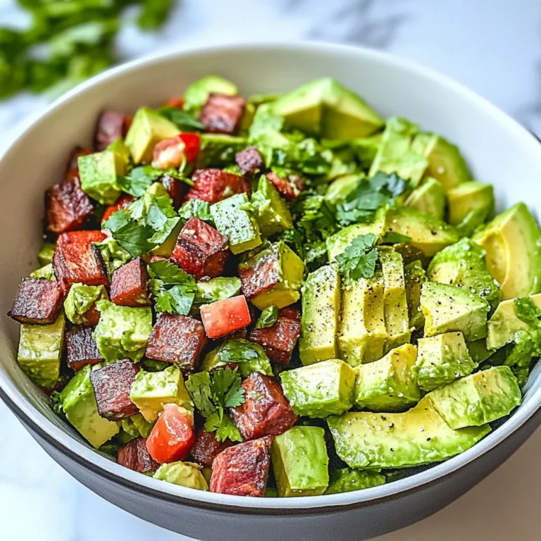 Avocado Salad with Cilantro Lime Dressing