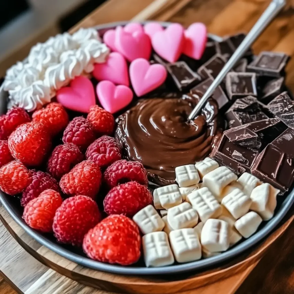 Valentine’s Day Chocolate Fondue Board