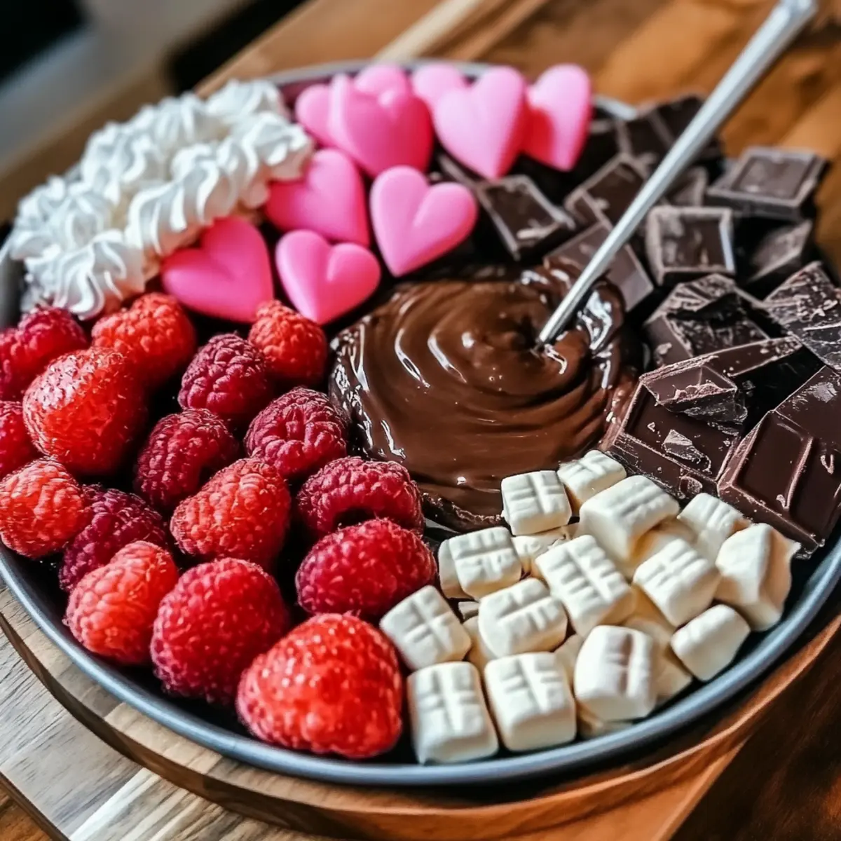 Valentine’s Day Chocolate Fondue Board