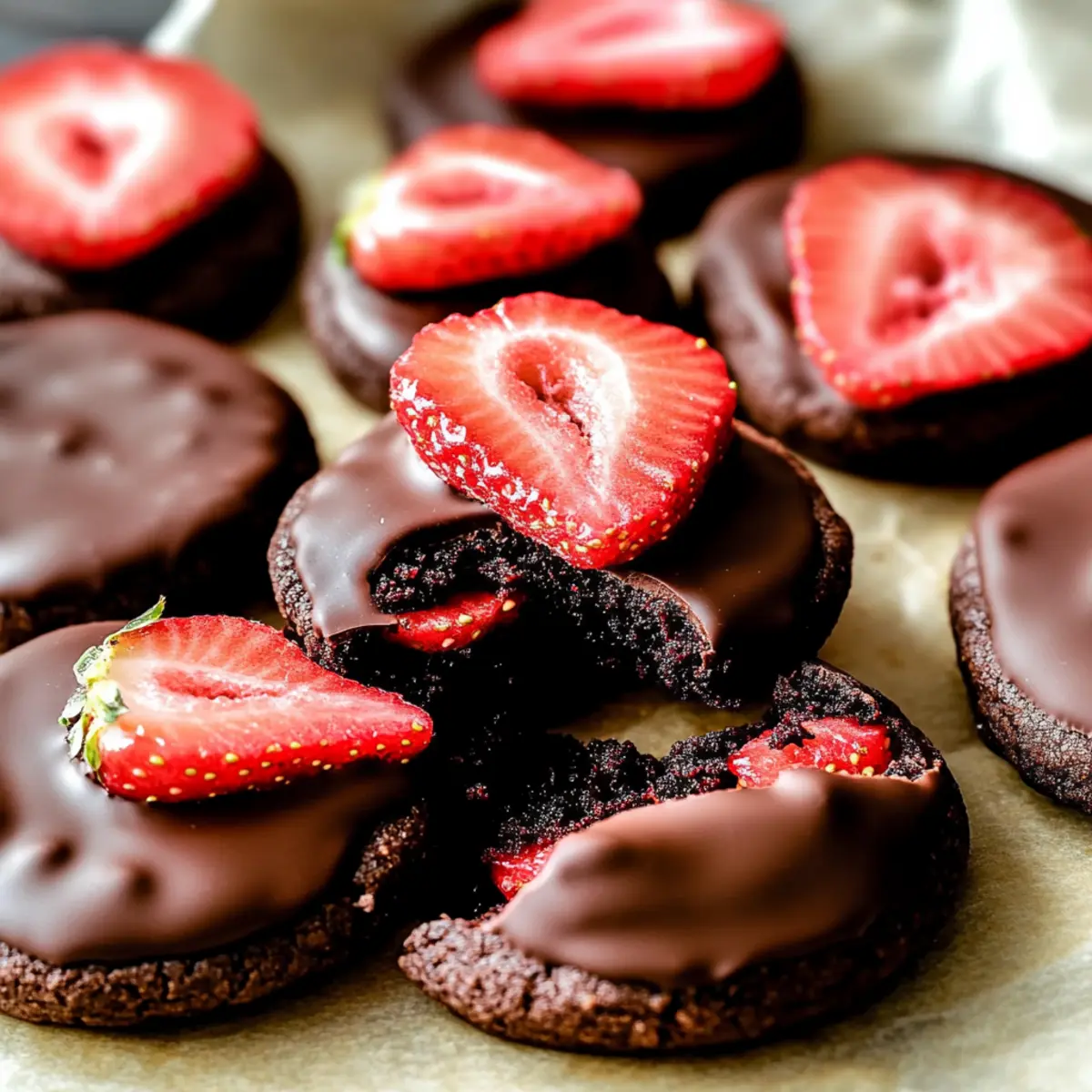 Chocolate Dipped Strawberry Cookies