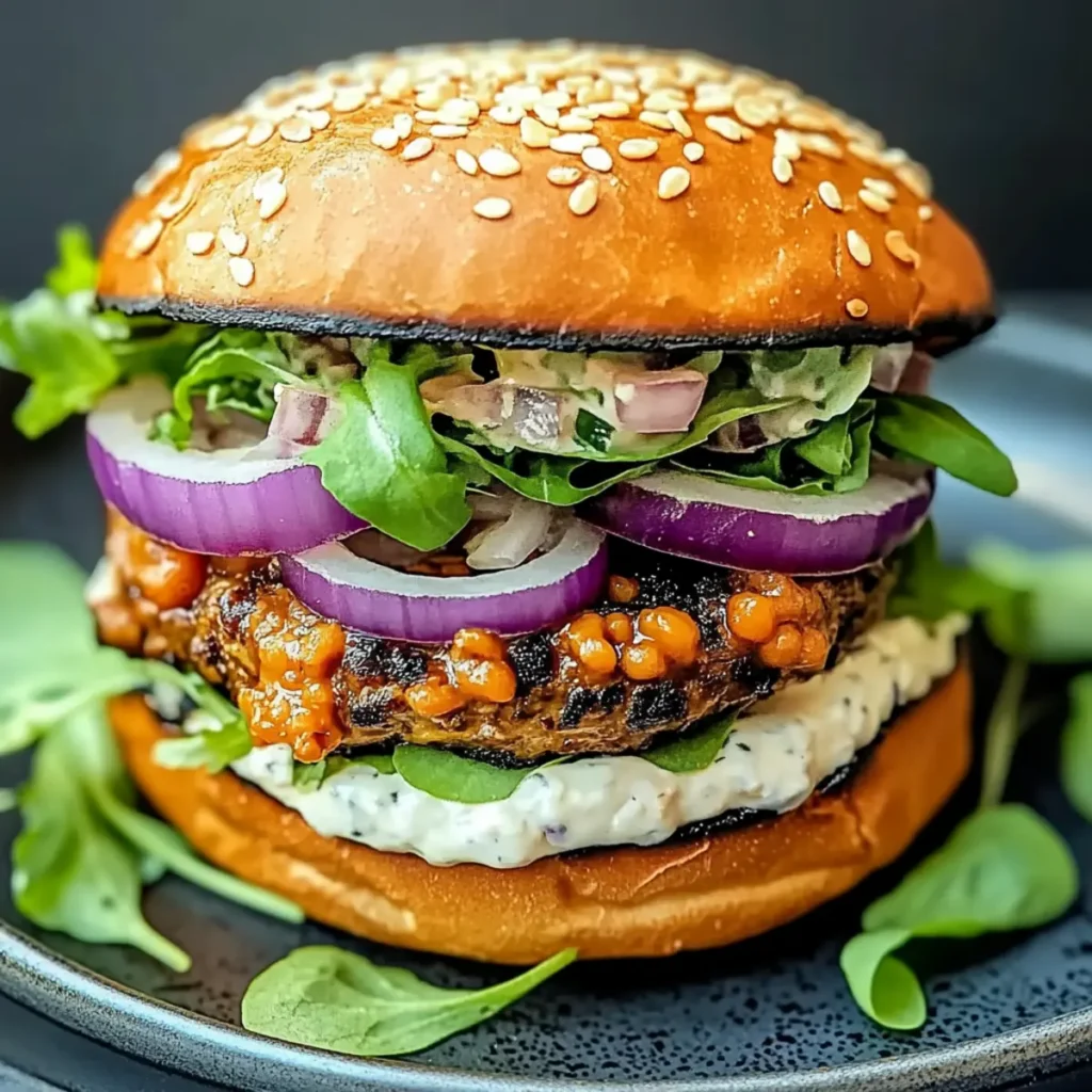 Savory Eggplant Burger