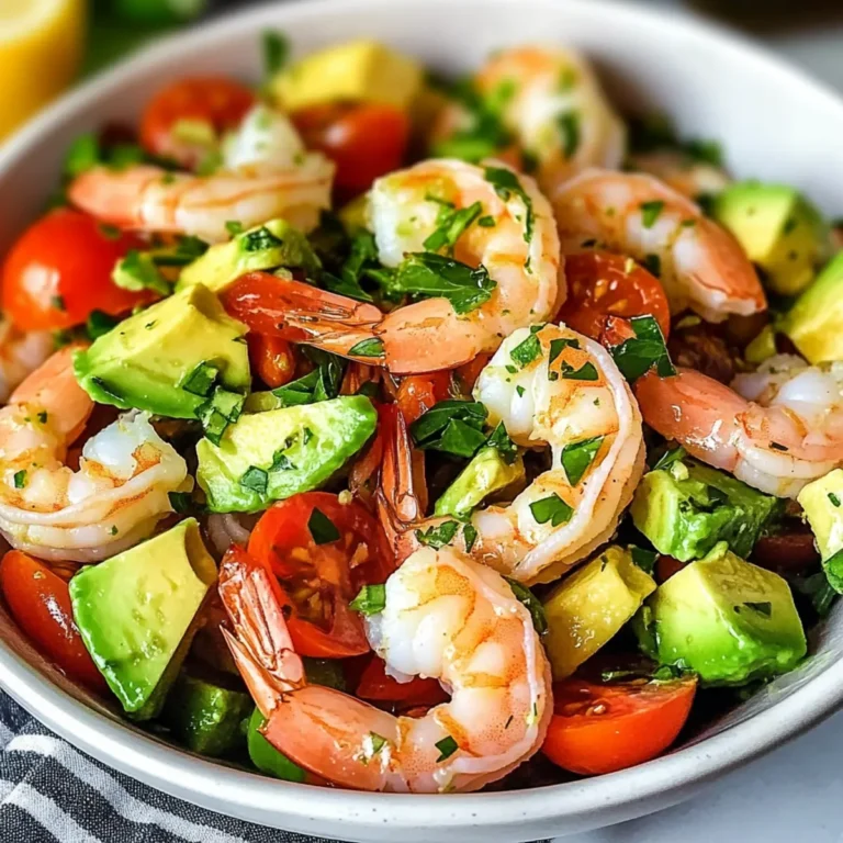 Lemony Shrimp Avocado Tomato Salad