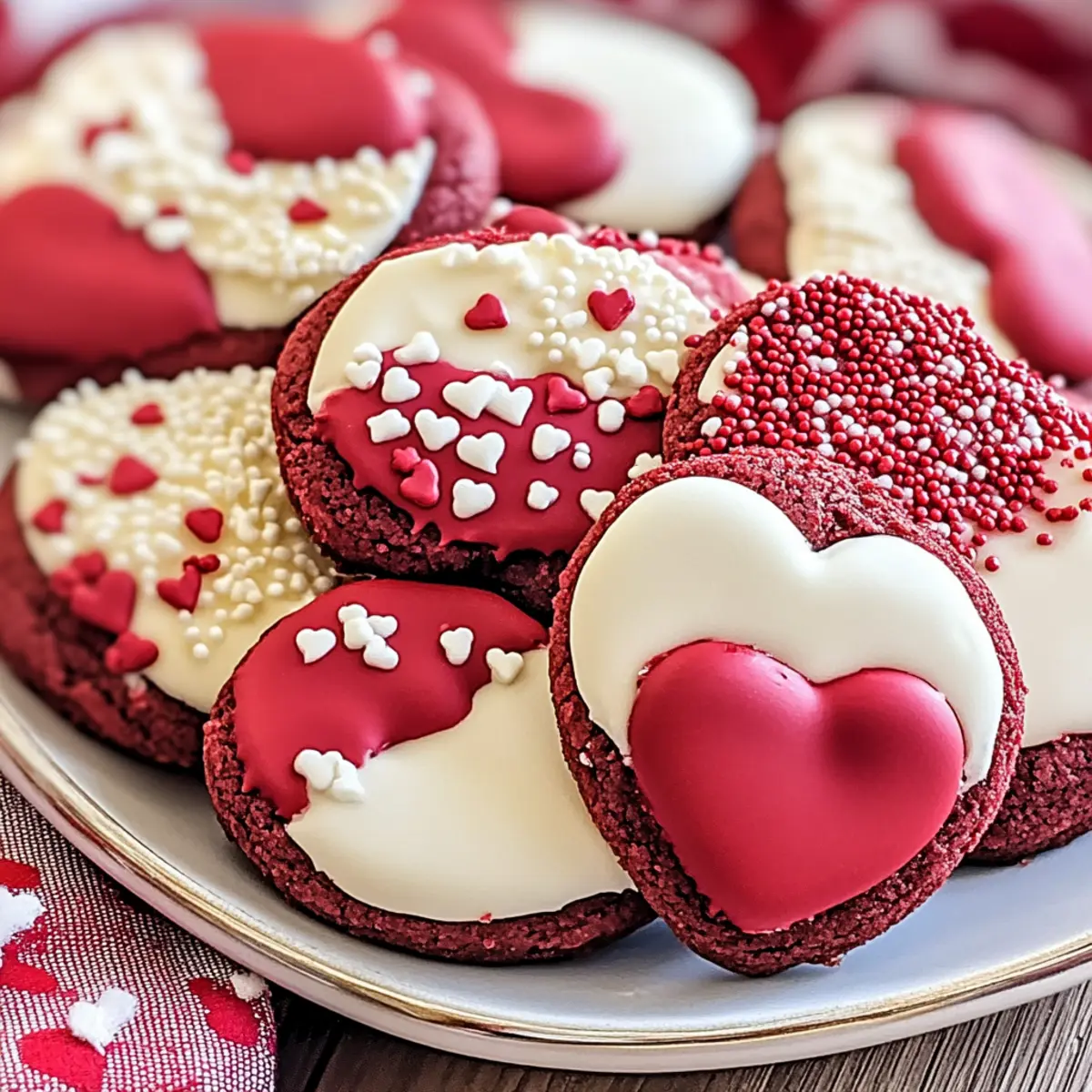 Red Velvet Valentine Cookies