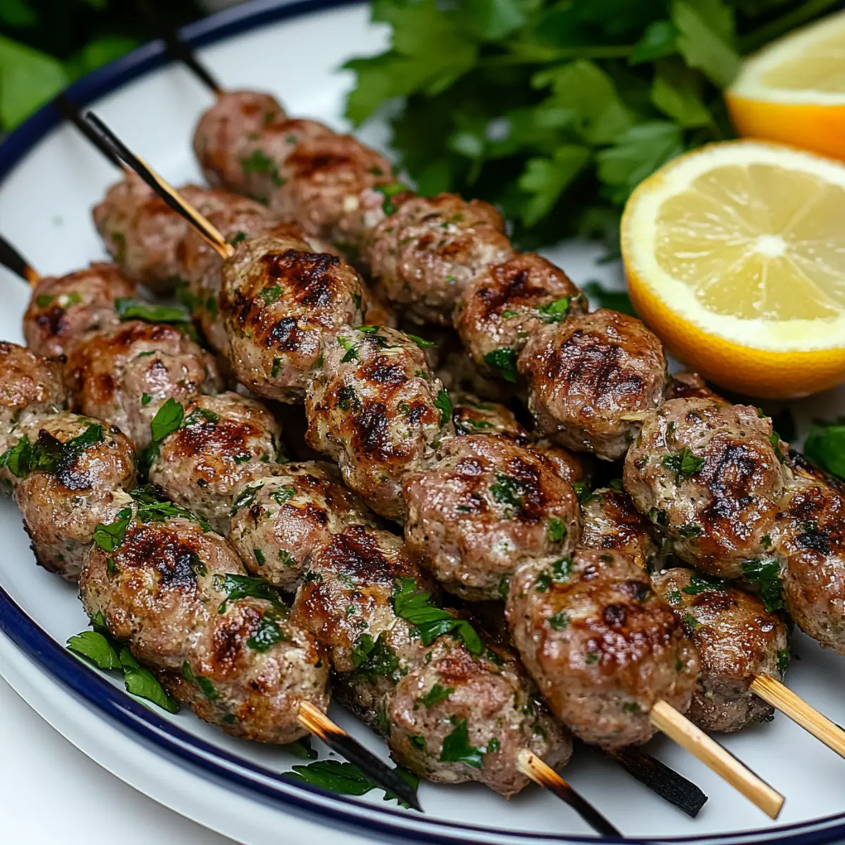 Grilled Ground Turkey Kofta Kebabs