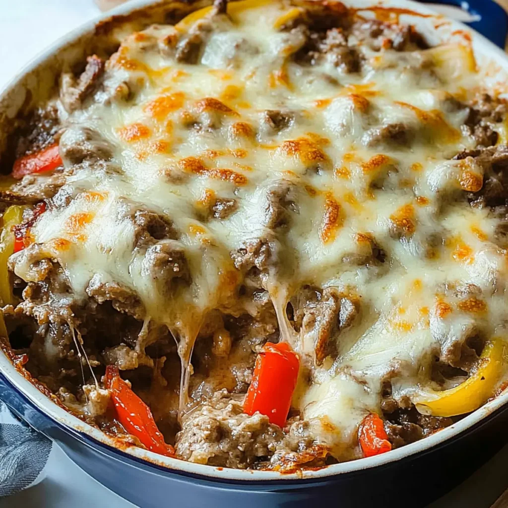Philly Cheesesteak Casserole