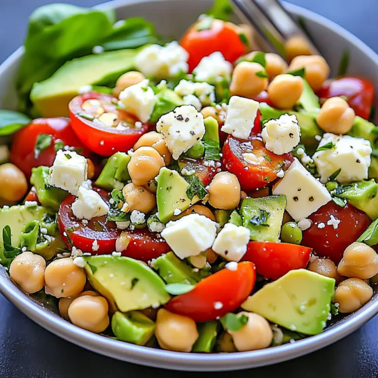 Chickpea Feta Avocado Salad