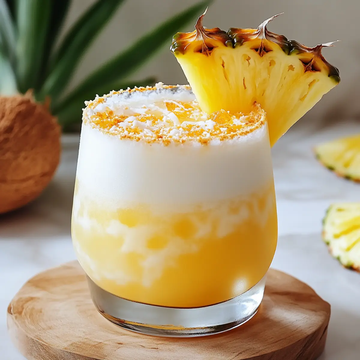 Orange, Pineapple & Coconut Mocktail