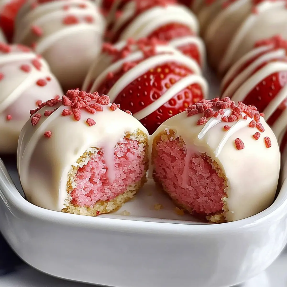 Strawberry Cake Truffles