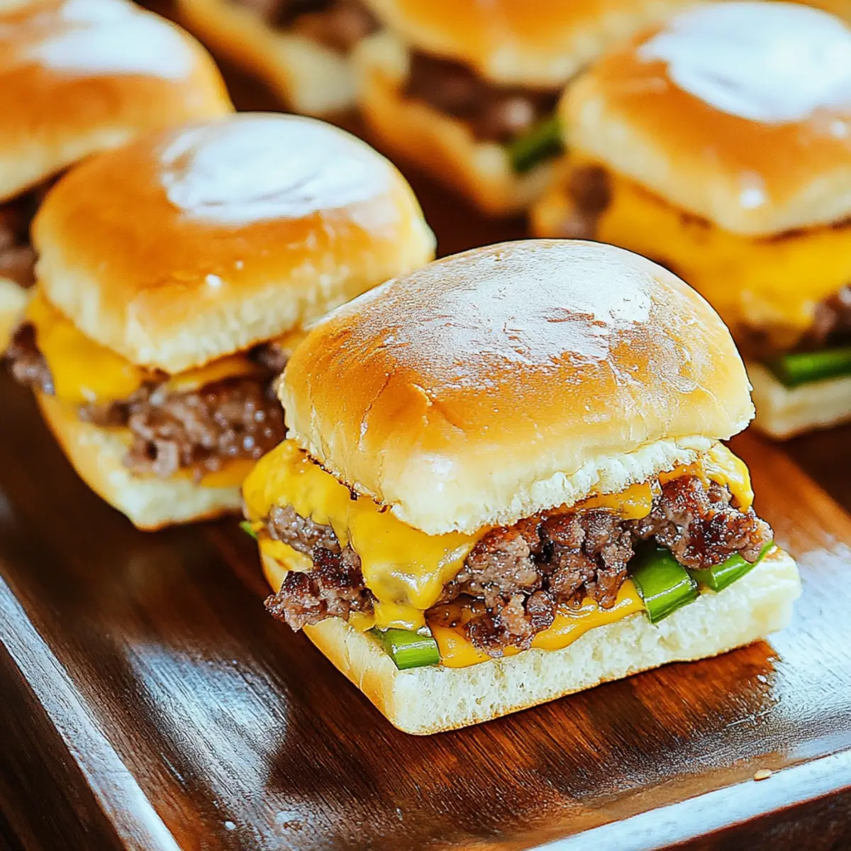 Hawaiian Roll Cheeseburger Sliders